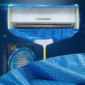 img 4 attached to 🌬️ Ultimate Protection for Split Air Conditioning: Waterproof Cover Bag with Drain Outlet and Two Sides Support Plates - Large Size Service Bag with Water Pipe