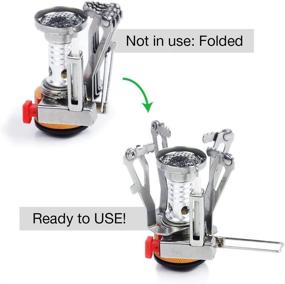 img 2 attached to 🔥 Compact and Efficient: PARTYSAVING Pocket Size Mini Collapsible Camping Stove with Ignition System