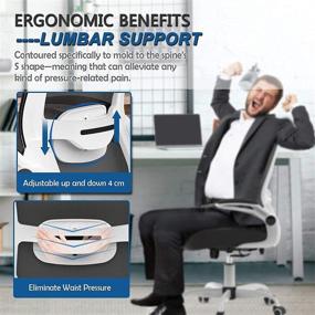 img 2 attached to 💺 Premium Mimoglad Office Chair: Ergonomic Task Chair with Flip-up Armrest, 360° Rotation, Adjustable Height, and Mesh Back Support in White