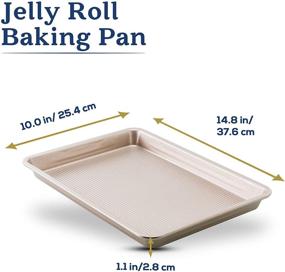 img 3 attached to 🍪 10 x 15 Jelly Roll Baking Sheet Pan - Warp-Resistant & Nonstick - Ideal for Baking and Roasting - Heavy-Duty Design - Food-Safe Coating