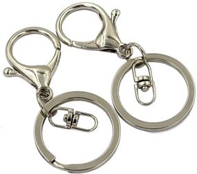 img 1 attached to 🔑 DGOL 30 Sets Lobster Trigger Swivel Clasps: Keychain Ring Carabiner Buckles with 3 Color Versatility