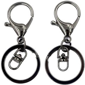 img 2 attached to 🔑 DGOL 30 Sets Lobster Trigger Swivel Clasps: Keychain Ring Carabiner Buckles with 3 Color Versatility