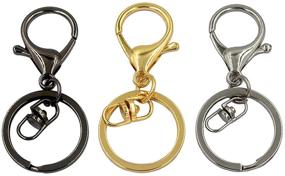 img 3 attached to 🔑 DGOL 30 Sets Lobster Trigger Swivel Clasps: Keychain Ring Carabiner Buckles with 3 Color Versatility