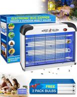 🐜 20w uv lamps electric bug zapper - indoor & outdoor mosquito killer, insect fly trap for residential & commercial use - free standing/wall hanging (includes 4 pack bulbs) logo
