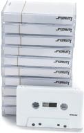 fydelyty audio cassette tapes - blank c-30 minute normal bias for recording, 10 pack - mixtape snow white logo
