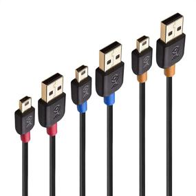 img 4 attached to 💡 Эффективное подключение и зарядка: кабель Cable Matters 3-Pack 3 фута кратких USB-кабелей к Mini USB