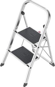 img 4 attached to Hailo 4392-801 K30 2 Aluminum Folding Step Stool: Lightweight and Versatile Home Accessory