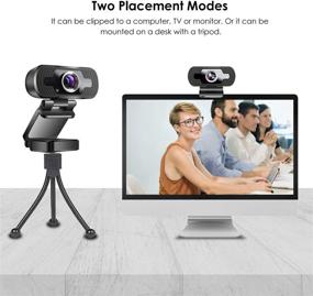 img 2 attached to 🎥 High Definition 1080P USB Webcam with Microphone for PC Desktop and Laptop - Ideal for Video Calling, Conferencing, Streaming, Recording, Skype - Wide Angle, Plug and Play
