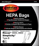 🧹 high-quality envirocare riccar type b bags with closure for 8000 and 8900 hepa vacuums логотип