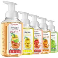 lovery foaming hand soap - pack of 5 - moisturizing hand soap with aloe vera & essential oils - alcohol-free hand wash in citrus blend, lemon, orange, lime, and pink grapefruit fragrances - scented hand wash for kitchen and bathroom logo