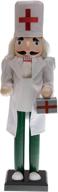 clever creations doctor 15 inch traditional wooden nutcracker: festive christmas décor for shelves and tables logo