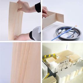 img 1 attached to 🎨 6 Pack Balsa Wood Sheets - Ideal for Crafts, Models, and DIY Projects - Premium Quality, Thin Basswood Sheets - 300x200x1.5mm