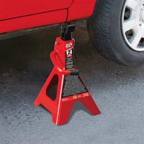 img 1 attached to Torin T42002A Big Red Steel Jack Stands: Double Locking, 2 Ton Capacity, Red - 1 Pair