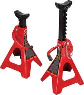 torin t42002a big red steel jack stands: double locking, 2 ton capacity, red - 1 pair logo