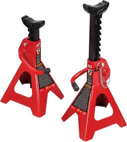 img 4 attached to Torin T42002A Big Red Steel Jack Stands: Double Locking, 2 Ton Capacity, Red - 1 Pair