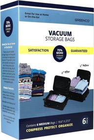 img 4 attached to 🛍️ 6-Pack of Medium Greenco Vacuum Seal Space Saver Storage Bags