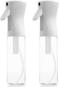 img 4 attached to SEERESS Continuous Mist Spray Bottle 10oz/300ml – Clear Hair Sprayer Water Bottle for Hair Styling, Plants, Cleaning, Misting & Skin Care – BPA Free, Pack of 2