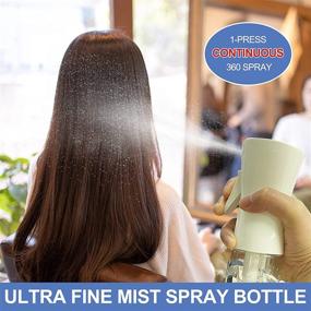 img 3 attached to SEERESS Continuous Mist Spray Bottle 10oz/300ml – Clear Hair Sprayer Water Bottle for Hair Styling, Plants, Cleaning, Misting & Skin Care – BPA Free, Pack of 2