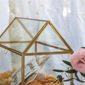 img 1 attached to Geometric Organizer Terrarium Centerpiece Succulents