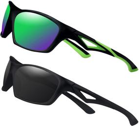 img 4 attached to Polarized Outdoor Sports Sunglasses: Unbreakable Frames for Kids 2-6 - 2 Pack