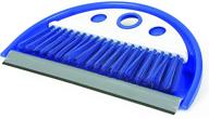 🧹 camco dust pan with whisk broom - convenience of snapping whisk broom into dust pan post use, hanger hole included for easy storage - perfect for travel, rvs, campers, campsites, dorm rooms and more! (43945) - blue, one size logo