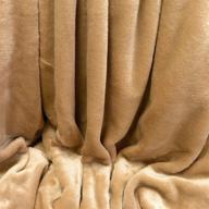 🛋️ cozy up with berkshire velvetloft polyester blankets: tan full queen size logo