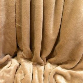 img 1 attached to 🛋️ Cozy up with Berkshire VelvetLoft Polyester Blankets: Tan Full Queen Size