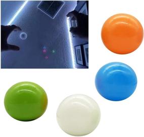 img 4 attached to 🔮 Luminescent Stress Relief Balls, Wall-Sticking Target Balls for Tear-Resistant Fun - Great Toys for Kids and Adults (45mm) Set of 4