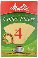 ☕ melitta cone coffee filters, natural brown #4, 600 count (6 packs) логотип