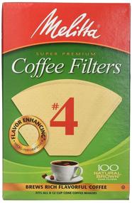 img 3 attached to ☕ Melitta Cone Coffee Filters, Natural Brown #4, 600 Count (6 Packs)