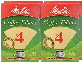 img 1 attached to ☕ Melitta Cone Coffee Filters, Natural Brown #4, 600 Count (6 Packs)