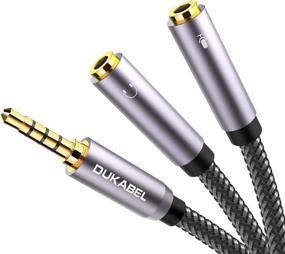 img 4 attached to 🎧 DUKABEL 3.5mm Headset Splitter Adapter – Separate Headphone & Mic Jack Combo for PS4, Xbox One, PC, Laptop – 11inch/30CM Cable Length