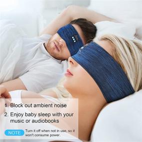 img 2 attached to Bluetooth Sleep Headband with Ultra-Thin HD Stereo Speakers - Perfect 🎧 for Sleeping, Jogging, Yoga, Air Travel, Meditation, Beauty - Blue-01 for Men/Women