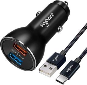 img 4 attached to ⚡ volport 39W 6A Fast Car Charger Adapter with Dual Quick Charging 3.0 Port - Compatible with Samsung Galaxy, XIAOMI, Sony, LG, and More!