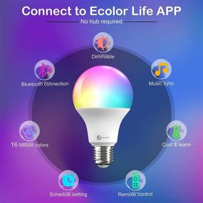 img 3 attached to ECOLOR Dimmable Changing Equivalent Multicolor