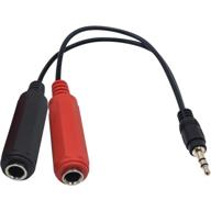 🔌 poyiccot 3.5mm (mini) male to 2 dual 1/4 inch mono female y splitter cable 20cm/8inch (35m-2x635fm) logo