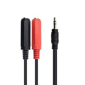 img 1 attached to 🔌 Poyiccot 3.5mm (Mini) Male to 2 Dual 1/4 Inch Mono Female Y Splitter Cable 20cm/8inch (35M-2x635FM)