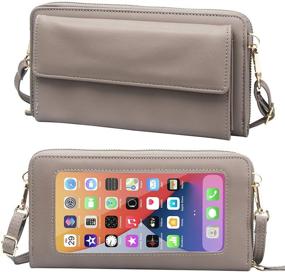 img 4 attached to Ultimate Screen Crossbody Protection Wristlet Wallet: Women's Must-Have Handbags & Wallets