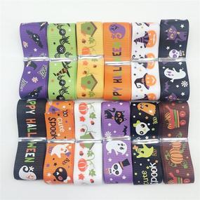img 1 attached to PEPPERLONELY Halloween Pattern Grosgrain Ribbon