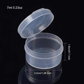 img 3 attached to 📦 Convenient & Compact: BENECREAT 30 Pack Round Clear Plastic Bead Storage Containers for Small Items - 1.26x0.7 Inches with Flip-Up Lids