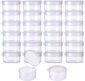 img 4 attached to 📦 Convenient & Compact: BENECREAT 30 Pack Round Clear Plastic Bead Storage Containers for Small Items - 1.26x0.7 Inches with Flip-Up Lids