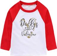 adorable mommy's/daddy's little valentine raglan long sleeve t-shirt tops for boys and girls - cute baseball shirt with letter print - casual tees logo