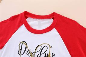 img 2 attached to Adorable Mommy's/Daddy's Little Valentine Raglan Long Sleeve T-Shirt Tops for Boys and Girls - Cute Baseball Shirt with Letter Print - Casual Tees