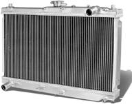 🔥 dna motoring full aluminum radiator, 2-row design (ra-mm98-2) logo