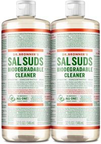 img 4 attached to 🌲 Dr. Bronner's Sal Suds Biodegradable Cleaner (32oz, 2-Pack) - Powerful All-Purpose Pine Cleaner for Floors, Dishes, and Laundry - Concentrated, Cuts Grease and Dirt - Gentle yet Effective