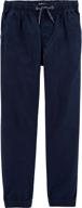 👶 cedar boys' clothing and pants: toddler pull twill joggers logo