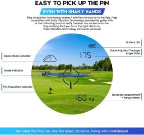 img 1 attached to 🏌️ PEAKPULSE LC600AG Golf Rangefinder: Perfect Your Club Choice with Slope Compensation, Flag Acquisition, Pulse Vibration, and Fast Focus System on a 600 Yard Range