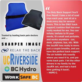 img 3 attached to Ultimate Comfort and Immediate Relief with 😌 AJUVIA JazzRX 3-in-1 Back Support Office Chair Cushion