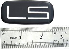 img 1 attached to Эмблема знака LS наклейка в клетку для Chevrolet Silverado Tahoe Suburban - 1 штука (хром/черный)