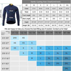 img 2 attached to 🚴 Santic Men's Long Sleeve Cycling Jersey with Reflective Features, Full Zipper, and Convenient Pockets